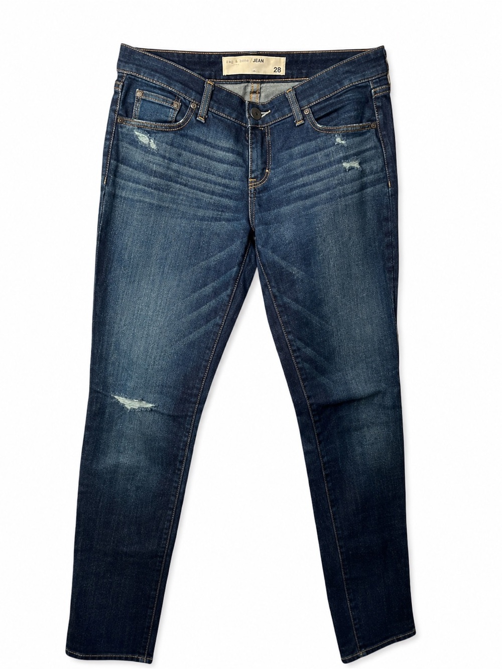 Abercrombie & Fitch The A&F Skinny Jeans W27 L33 Distressed Dark Wash